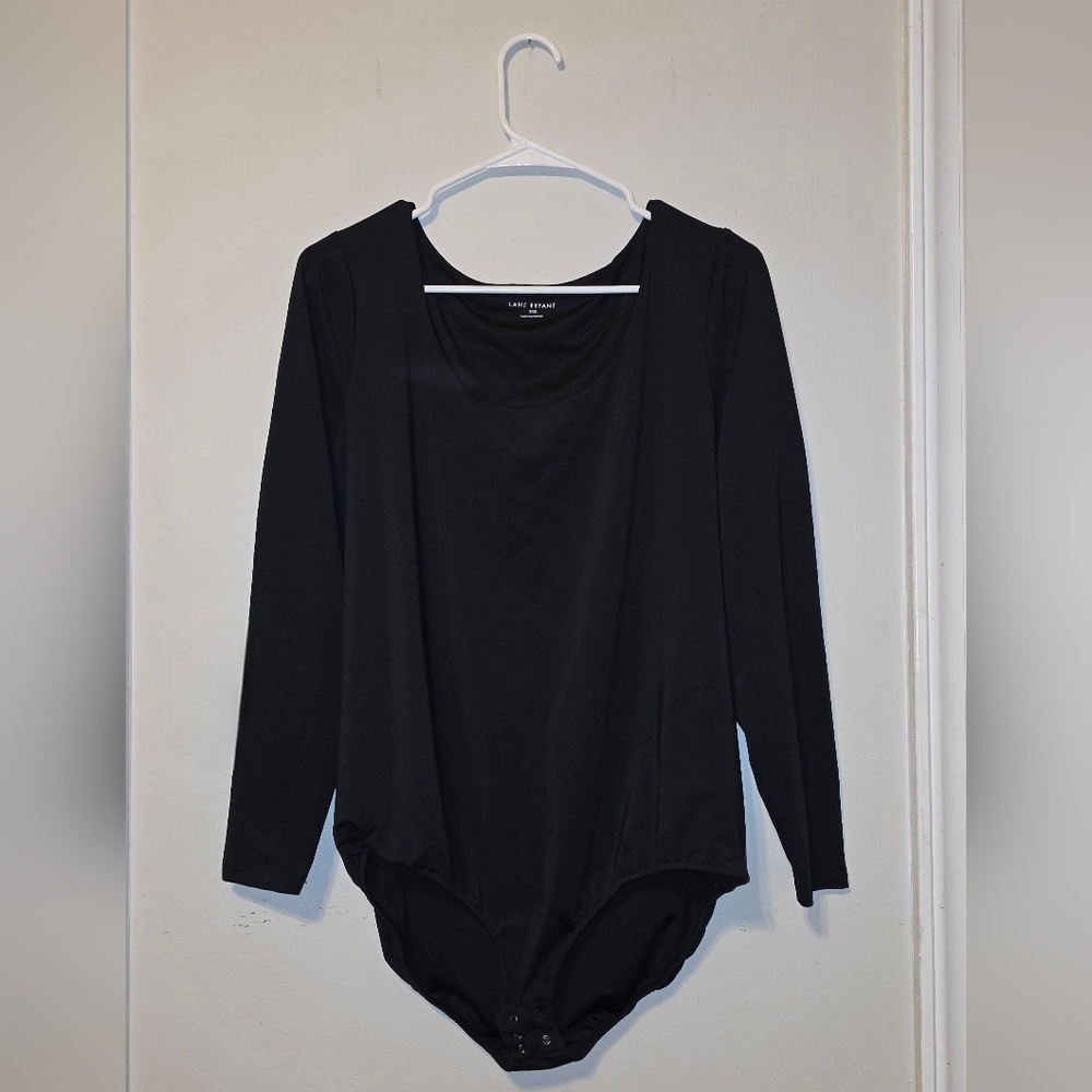 Lane Bryant Black Longsleeve Bodysuit